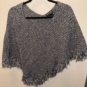 Style & Co. Black and White Women's Sweater Poncho OS